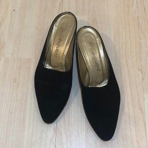 RARE Vintage Yves Saint Laurent black vintage ball heel shoes